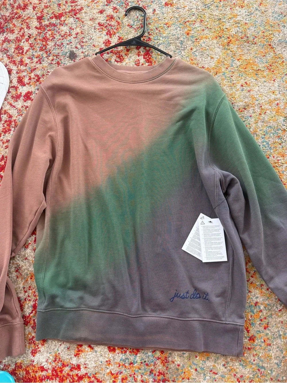Nike Men's Ombre Crewneck Sweatshirt - Brown, Green, Gray